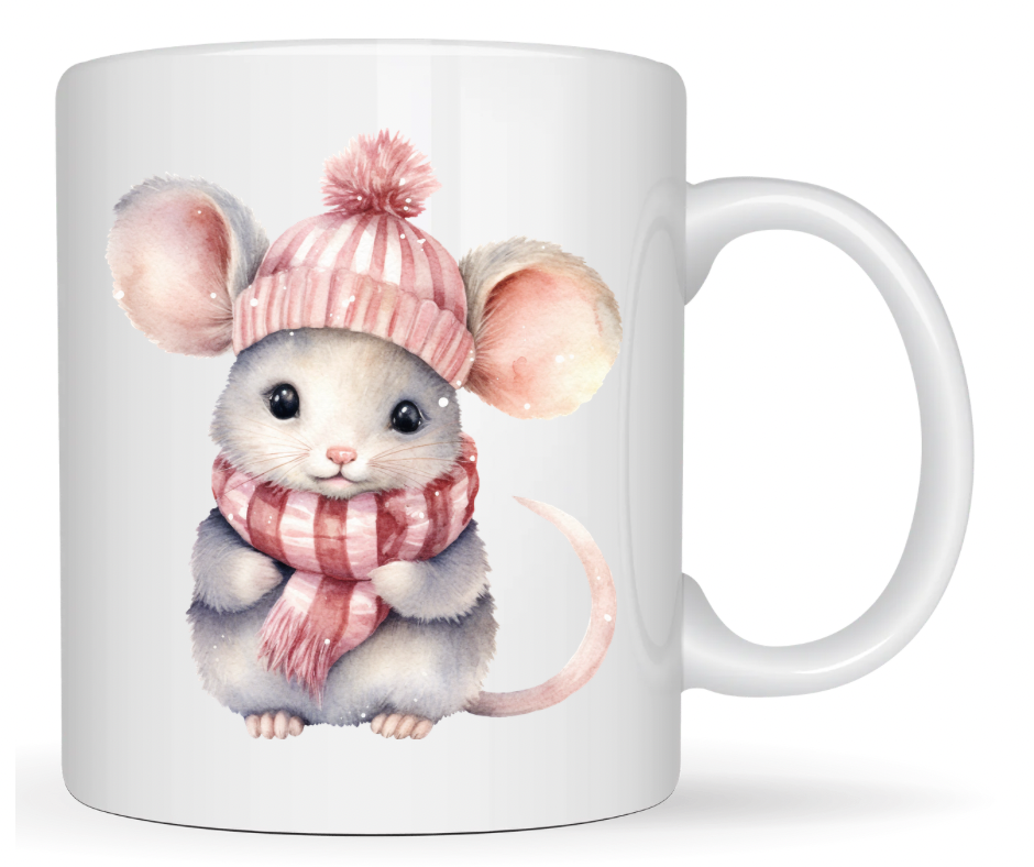 Cozy Winter Mouse PNG Digital Download