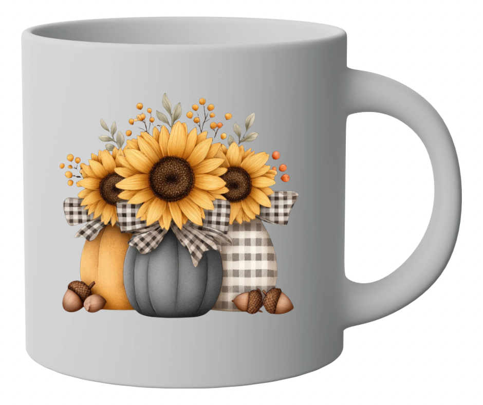 Fall Sunflower & Pumpkin Bundle – Watercolor Digital Download (5 PNG Files)