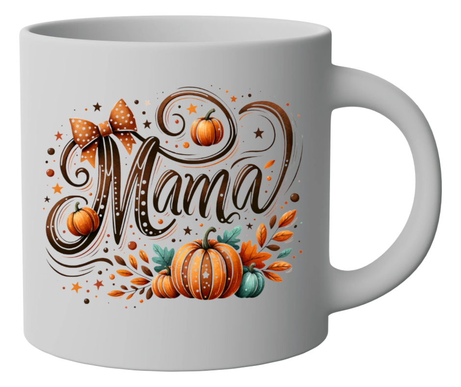 Fall Mama PNG Digital Download – Pumpkin Bow Design