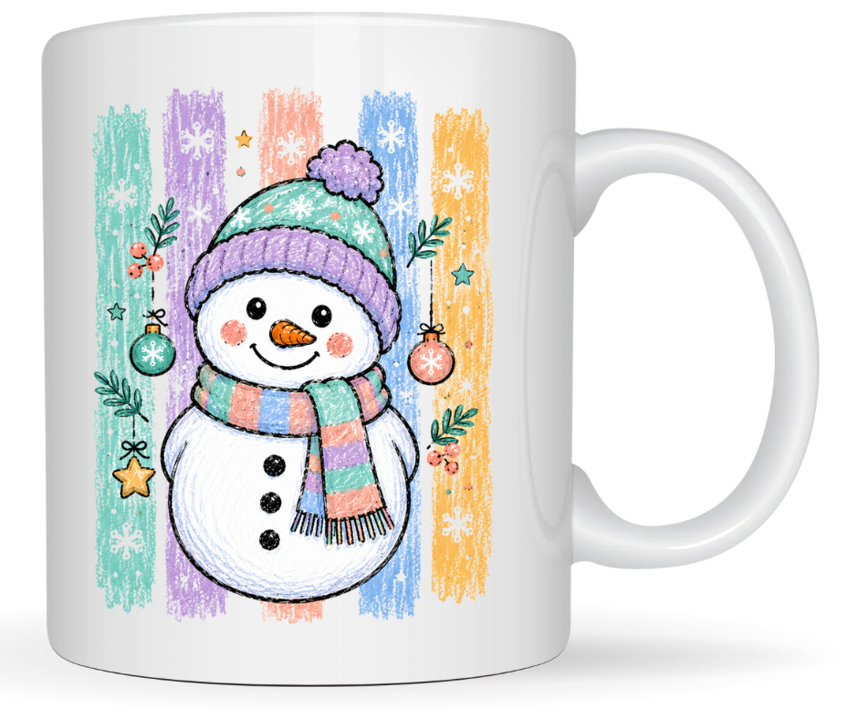 Pastel Snowman PNG – Digital Download
