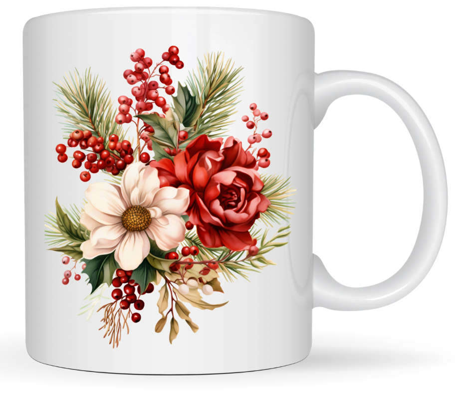 Winter Floral Bouquet PNG Bundle | 10 Digital Designs