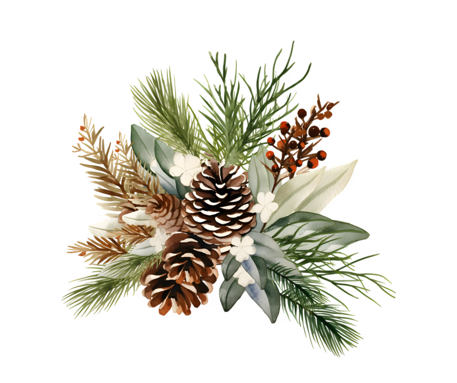 Cozy Pinecone & Candle Winter 5pc Bundle – Digital Download