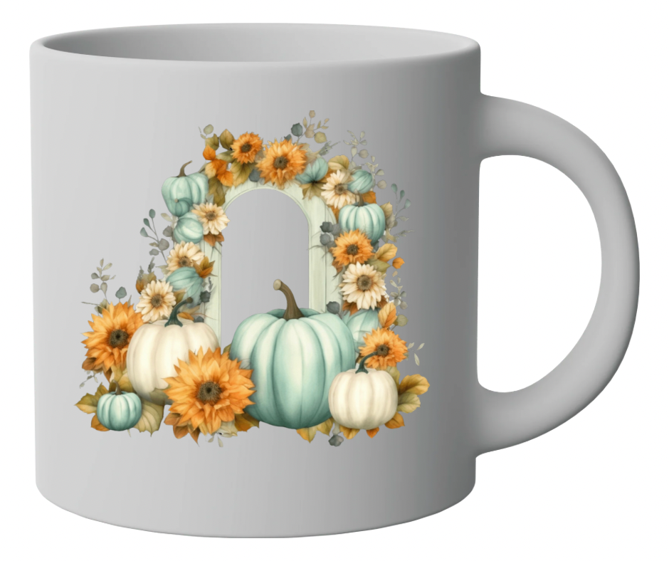 Cream & Teal Pumpkin Collection – Fall Watercolor Digital Download (8 PNG Files)