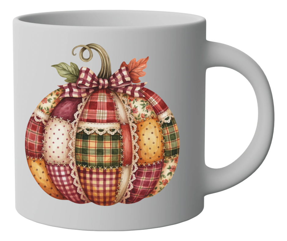 Fall Patchwork Quilt Pumpkin Digital Download