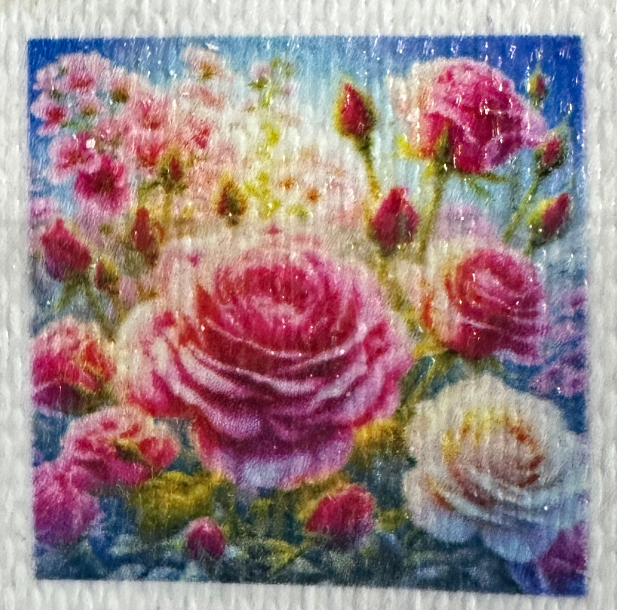 Spring Roses Diamond Art Kit – Pink & Cream Blooms 30x30cm Round Drill