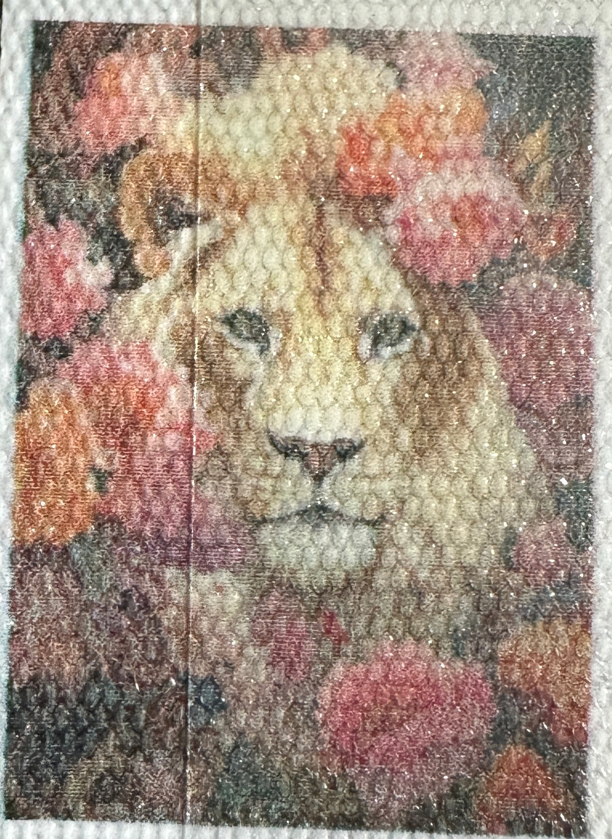 Lion & Roses Diamond Art Kit – Majestic Mane 30x40cm Round Drill