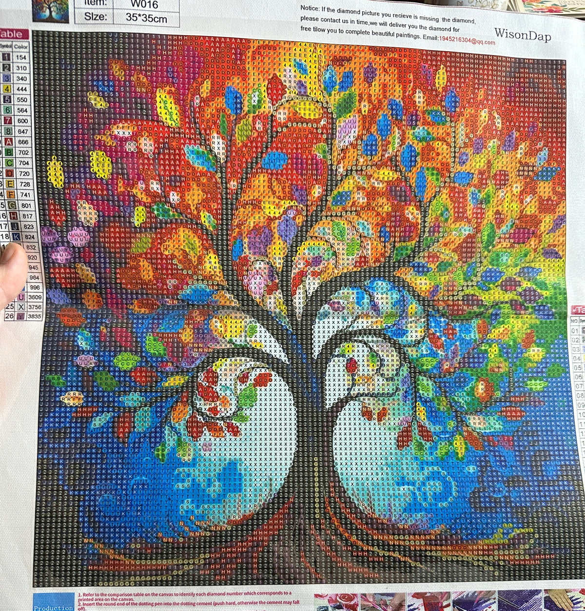 Rainbow Tree of Life Diamond Art Kit – 35x35cm Round Drill