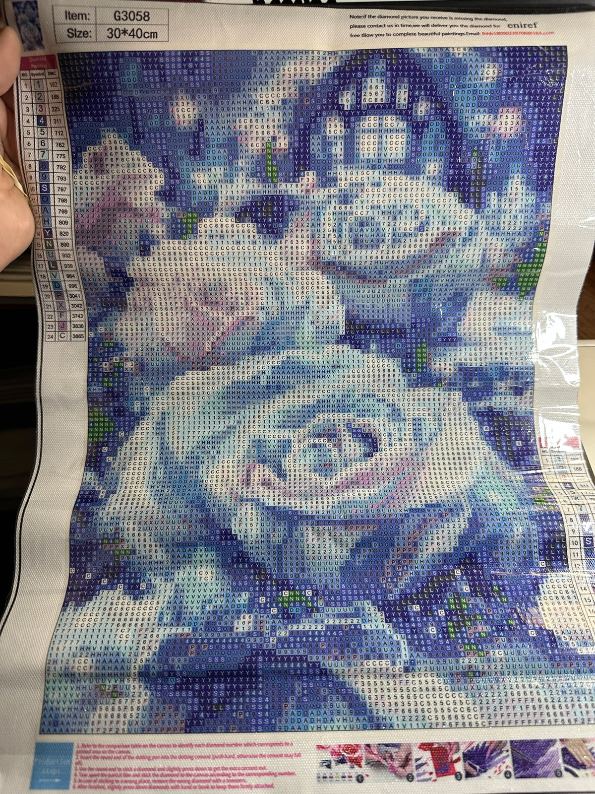Summer Night Cottage & White Roses Round Diamond Art Kit – 30 × 40 cm