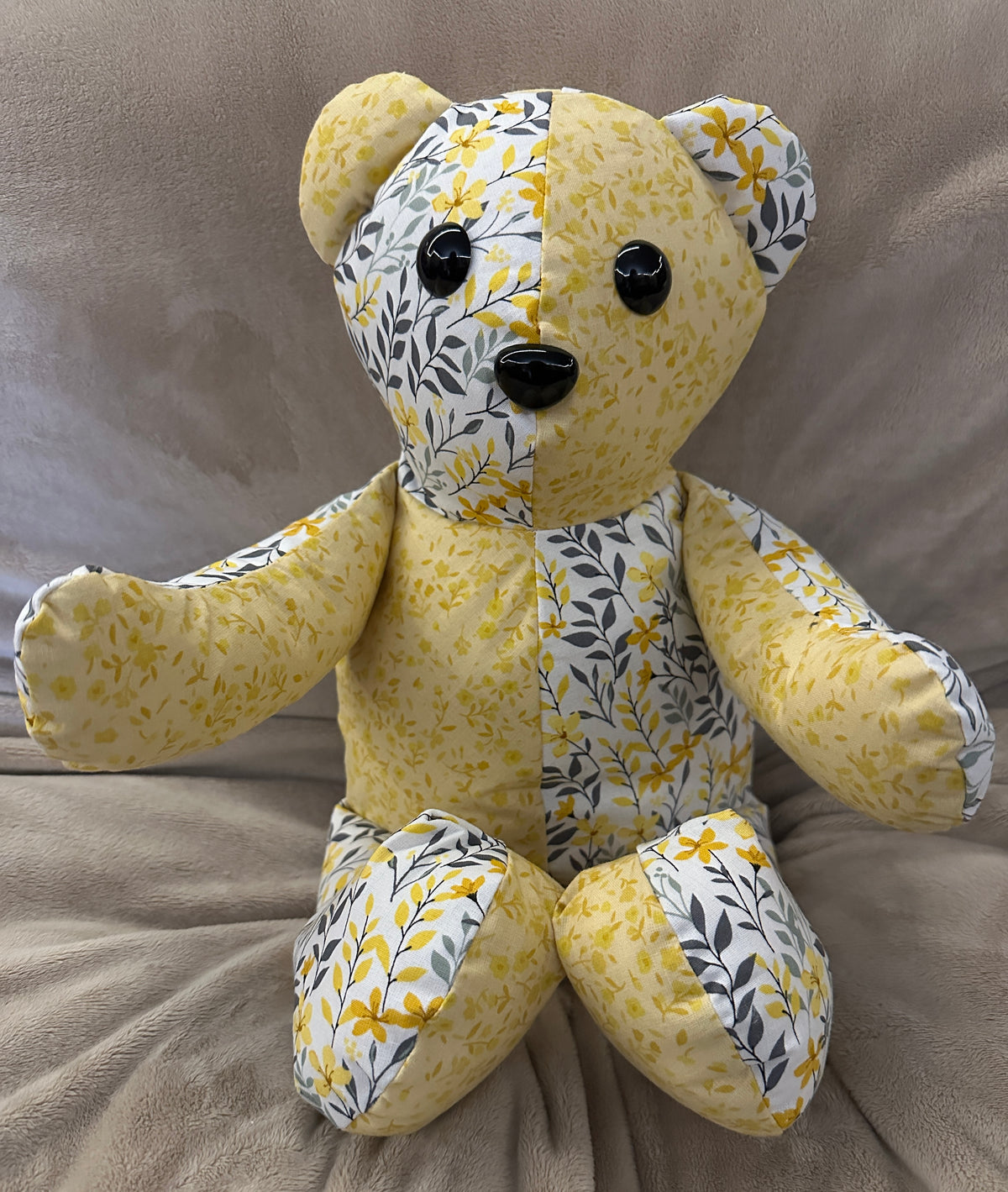 Sunshine Petals Handmade Keepsake Bear – 12 Inch Seated