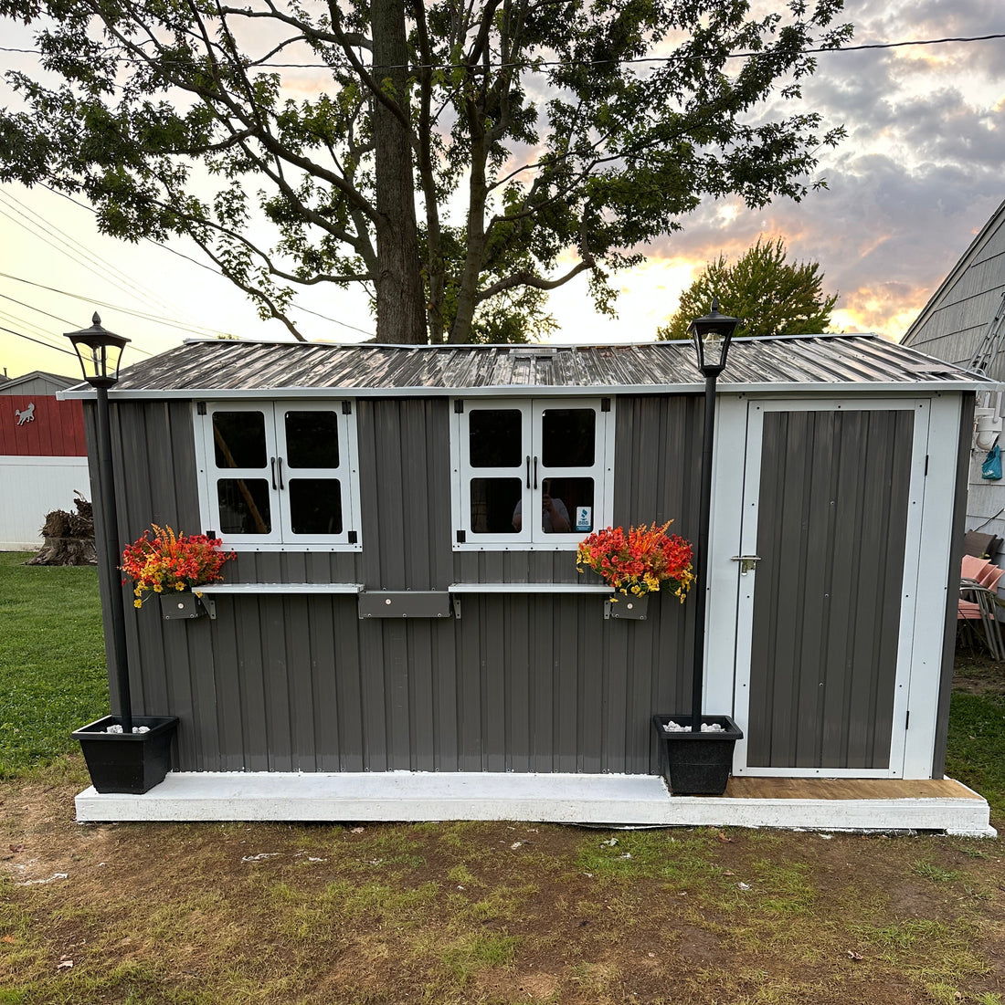 Nana HQ store build progress — walking paths and exterior