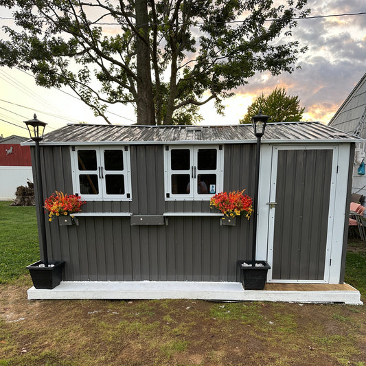 Nana HQ store build progress — walking paths and exterior