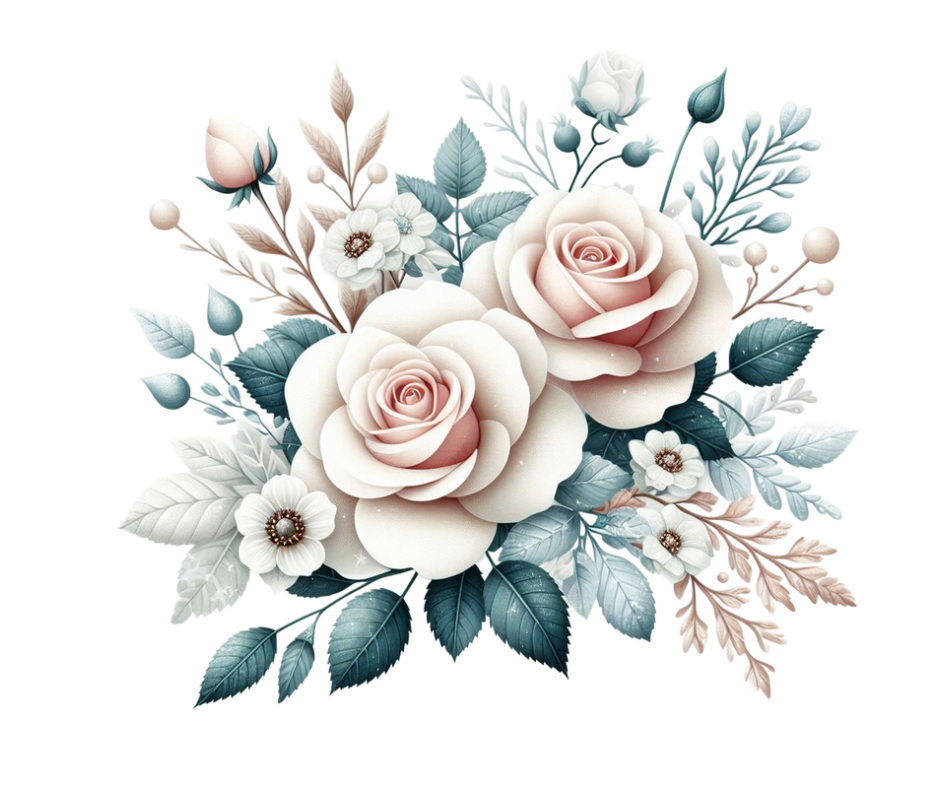 28-Piece Fall & Winter Rose Floral Sublimation Bundle