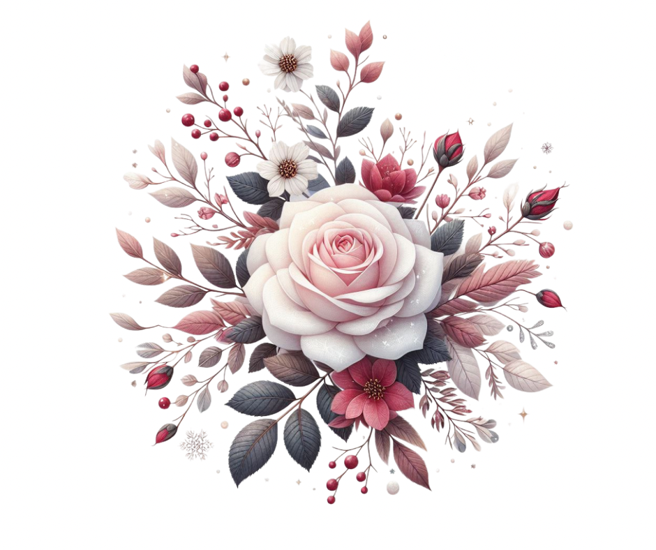 28-Piece Fall & Winter Rose Floral Sublimation Bundle