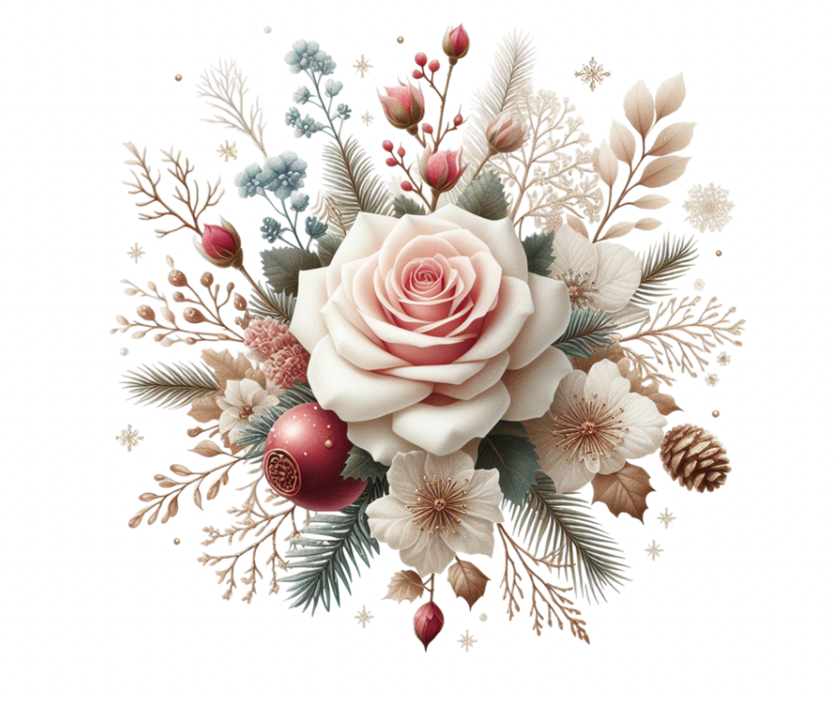 28-Piece Fall & Winter Rose Floral Sublimation Bundle