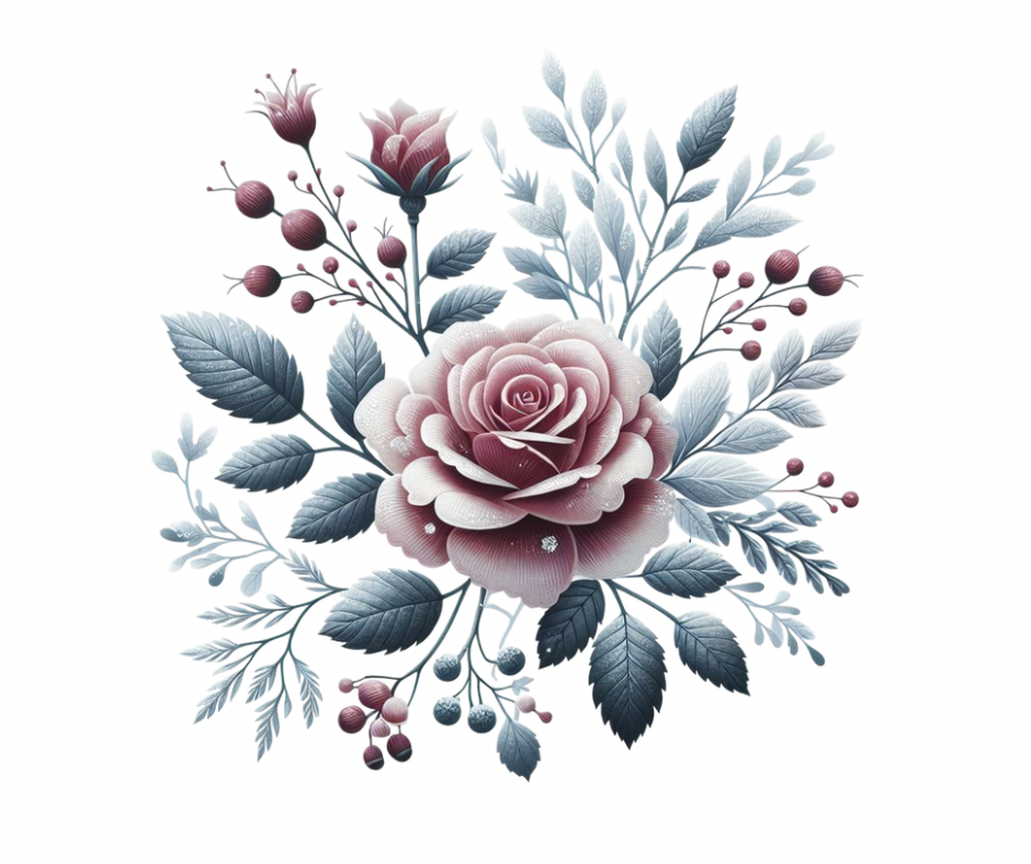 28-Piece Fall & Winter Rose Floral Sublimation Bundle
