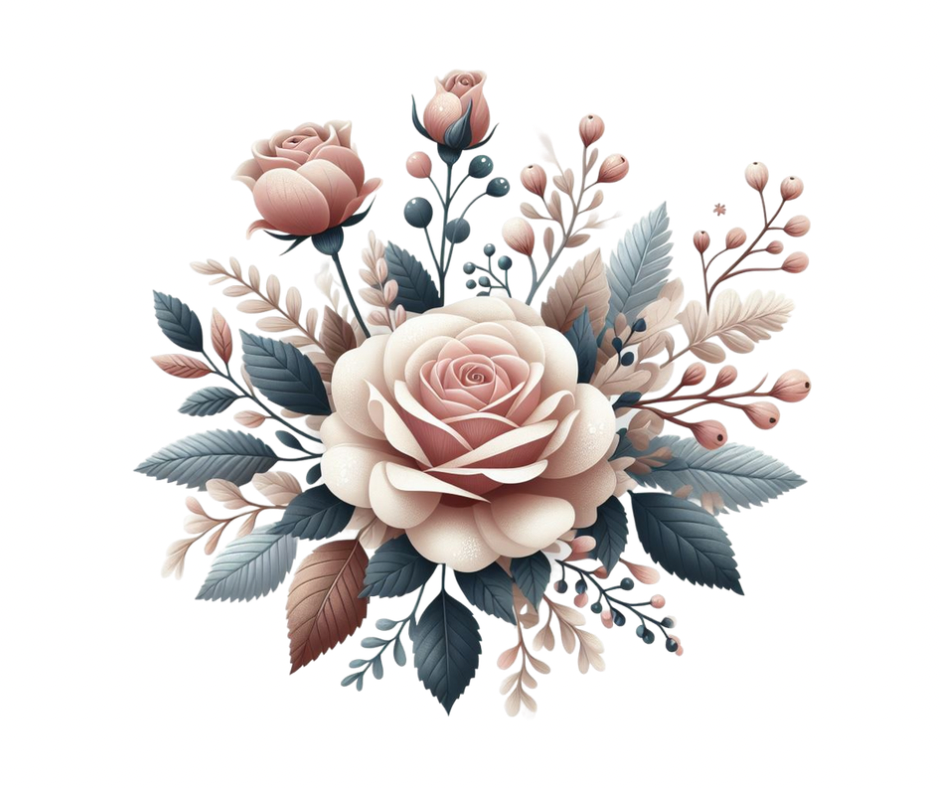 28-Piece Fall & Winter Rose Floral Sublimation Bundle