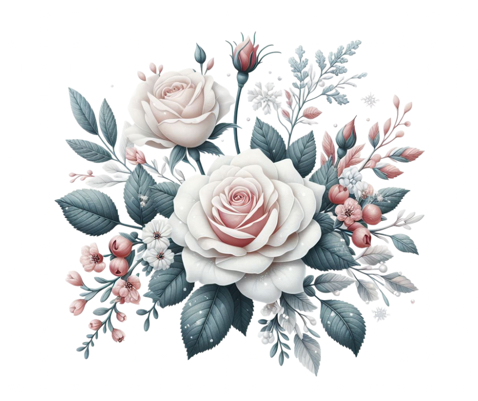 28-Piece Fall & Winter Rose Floral Sublimation Bundle