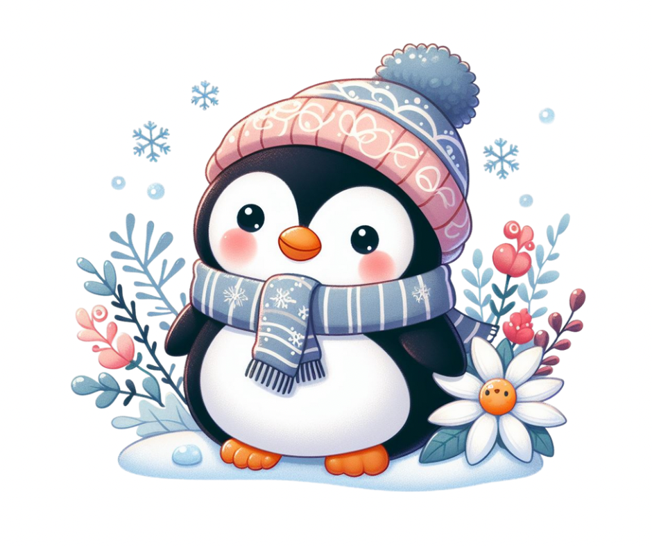 Cozy Winter Penguin Bundle – 9pc Design Digital Download