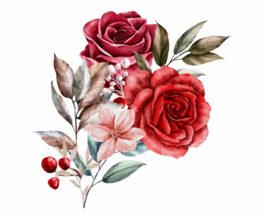 Fall Rose Bouquet Collection – Watercolor Digital Download (8 PNG Files)
