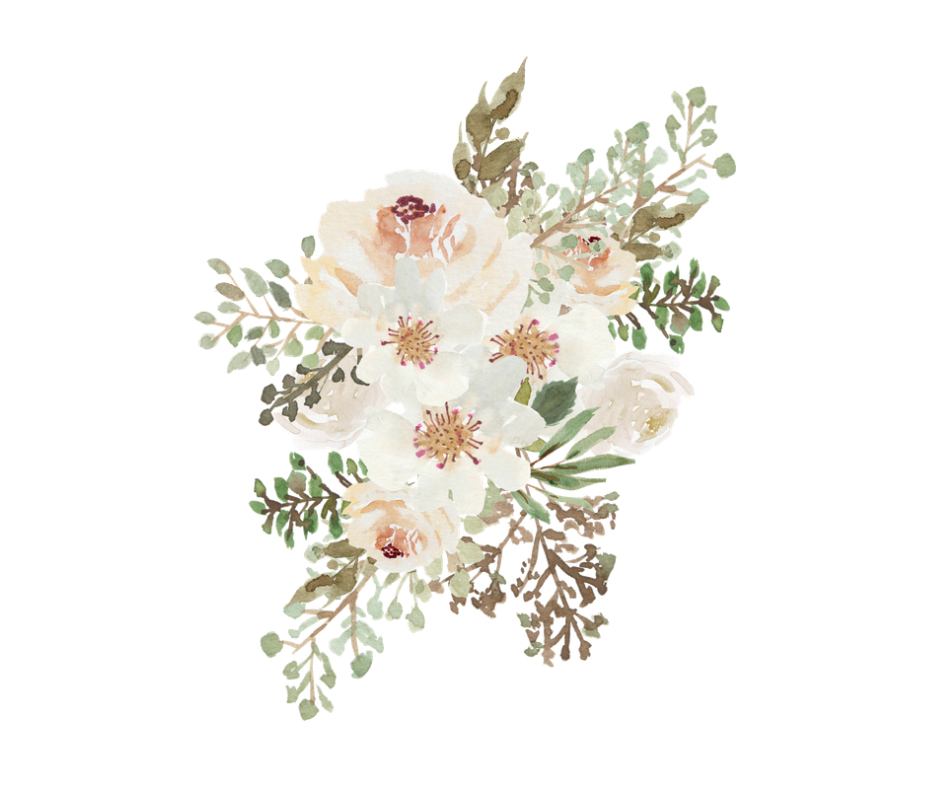 Elegant White Floral 5 PNG Bundle – Digital Download
