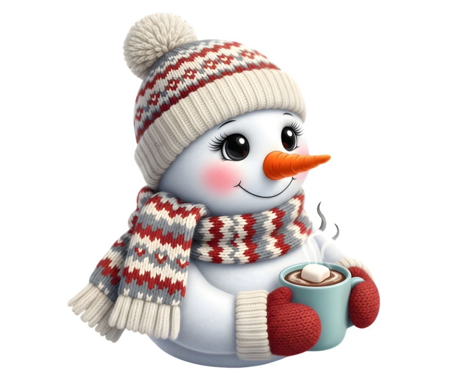 Cozy Snowman Winter Digital Download