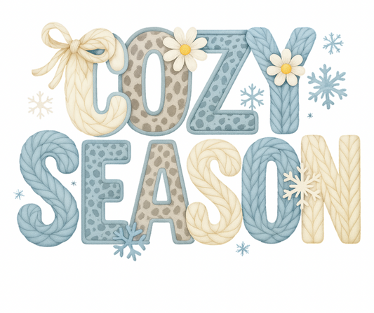 Cozy Season Pastel Winter Sublimation Design
