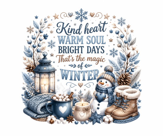 Kind Heart Warm Soul Winter Design