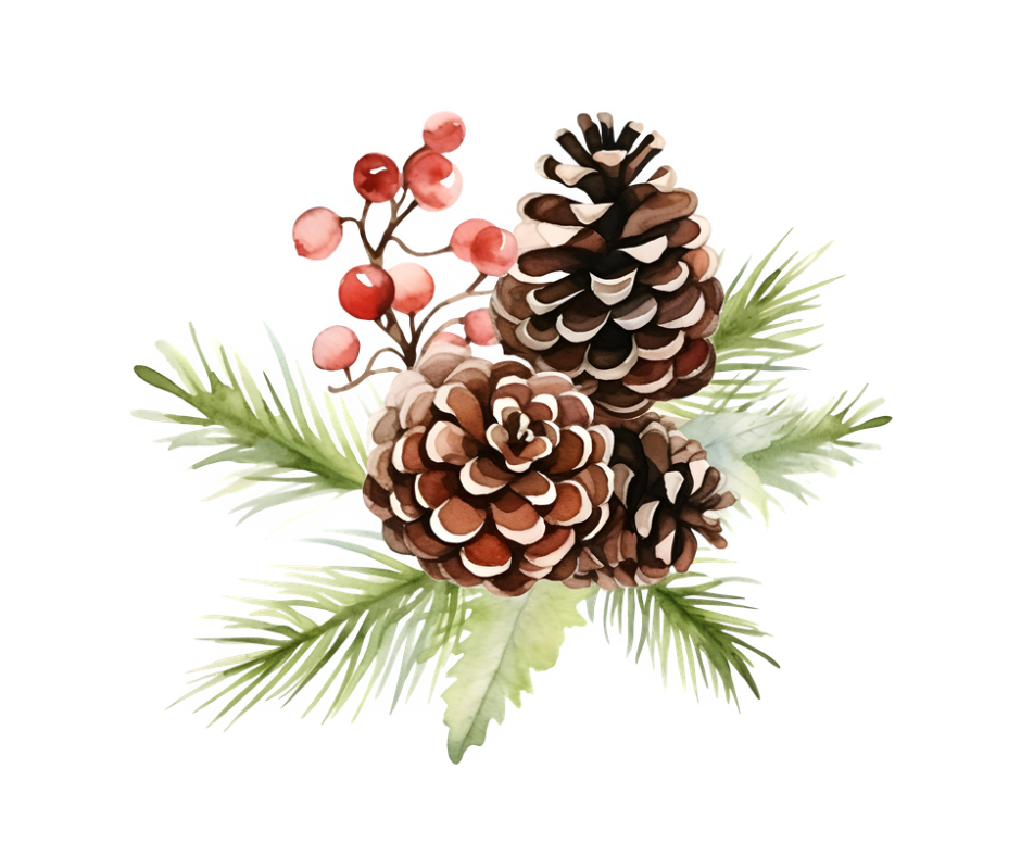 Cozy Pinecone & Candle Winter 5pc Bundle – Digital Download