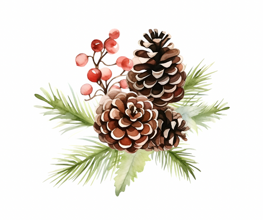 Cozy Pinecone & Candle Winter 5pc Bundle – Digital Download