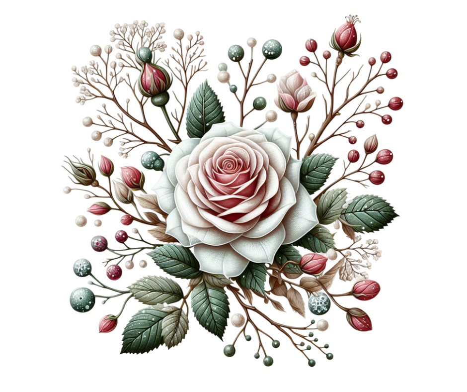 28-Piece Fall & Winter Rose Floral Sublimation Bundle