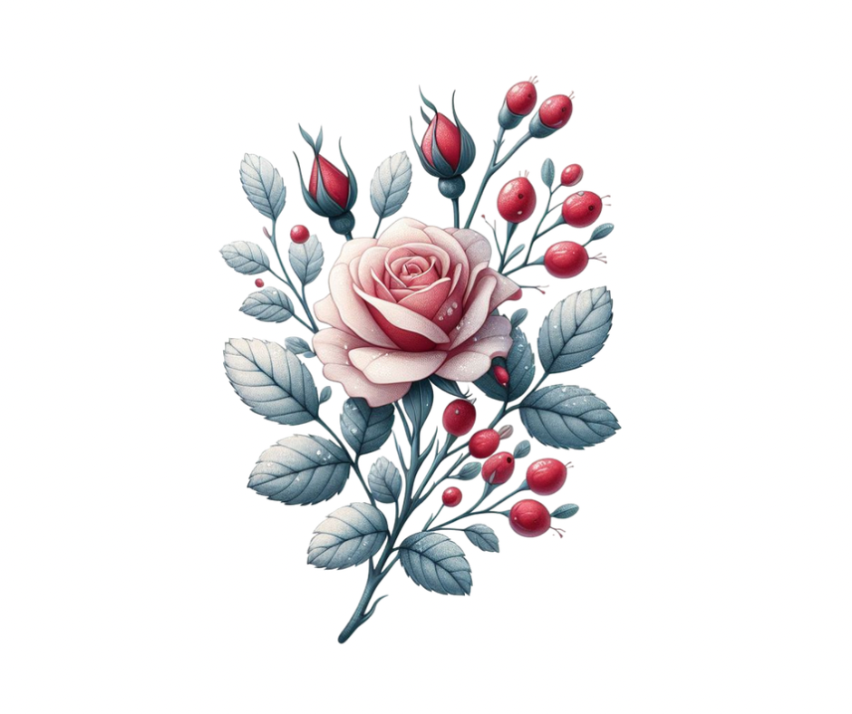 28-Piece Fall & Winter Rose Floral Sublimation Bundle