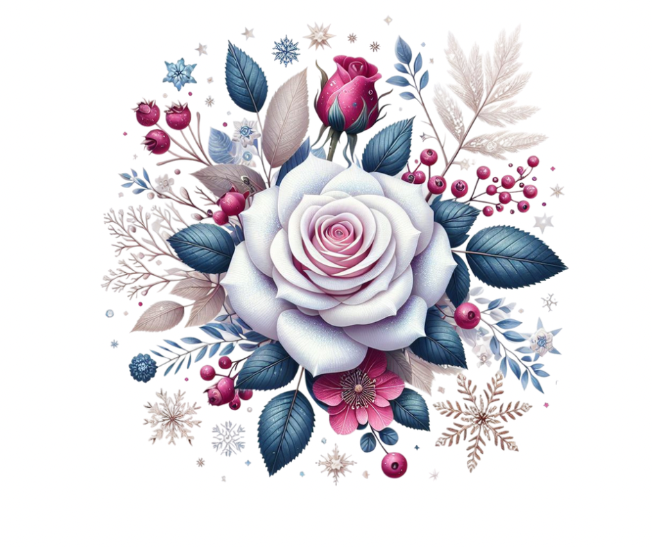 28-Piece Fall & Winter Rose Floral Sublimation Bundle