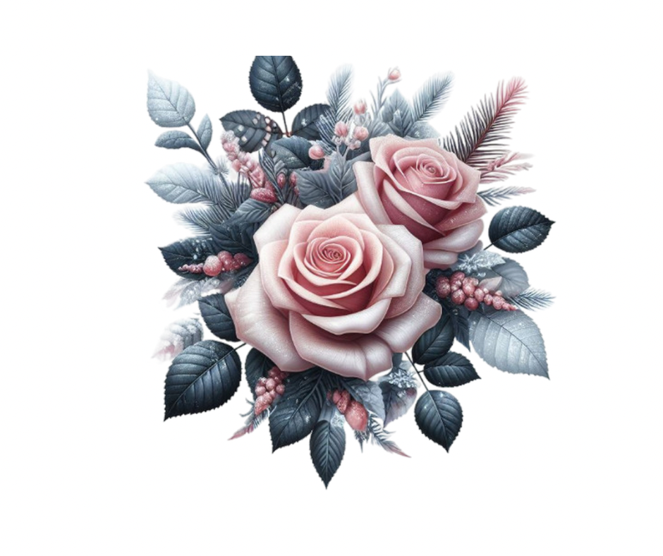 28-Piece Fall & Winter Rose Floral Sublimation Bundle