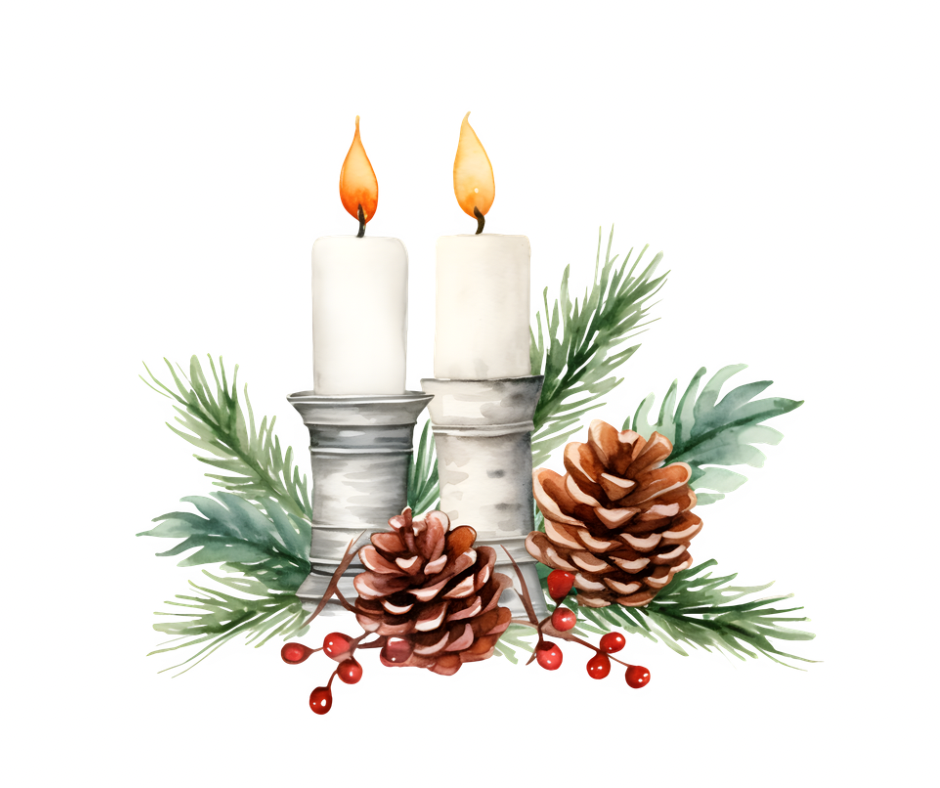 Cozy Pinecone & Candle Winter 5pc Bundle – Digital Download