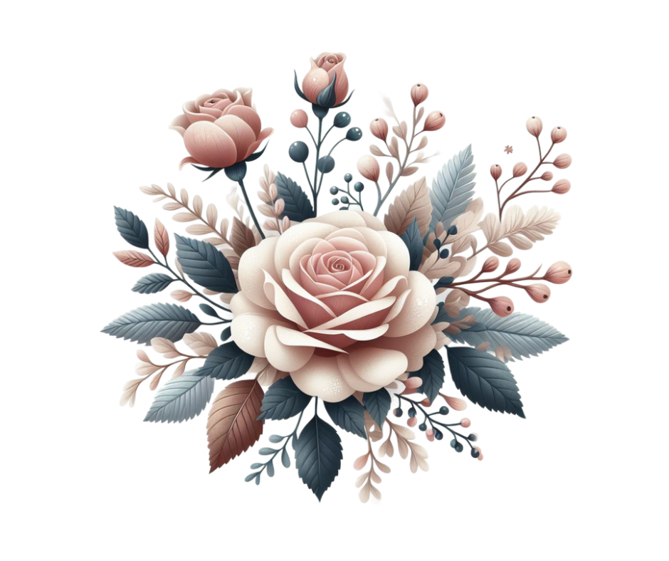 28-Piece Fall & Winter Rose Floral Sublimation Bundle