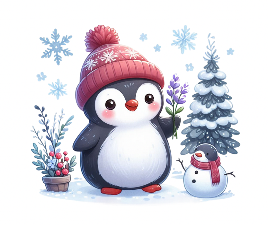 Cozy Winter Penguin Bundle – 9pc Design Digital Download