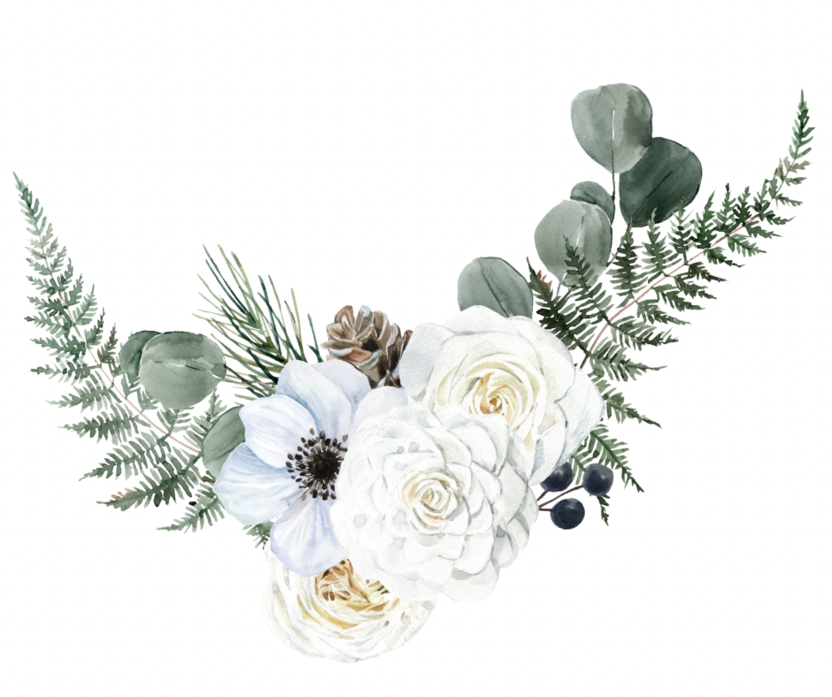 5-Piece Winter White Floral Sublimation Bundle