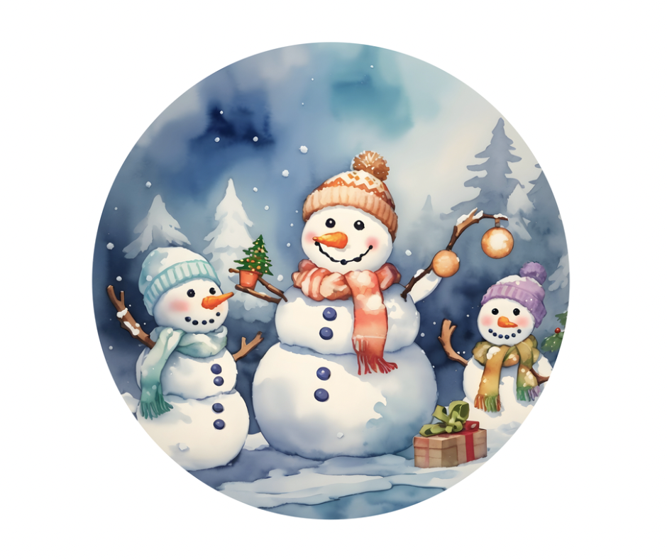 Cozy Winter Snowman 7 Design Bundle