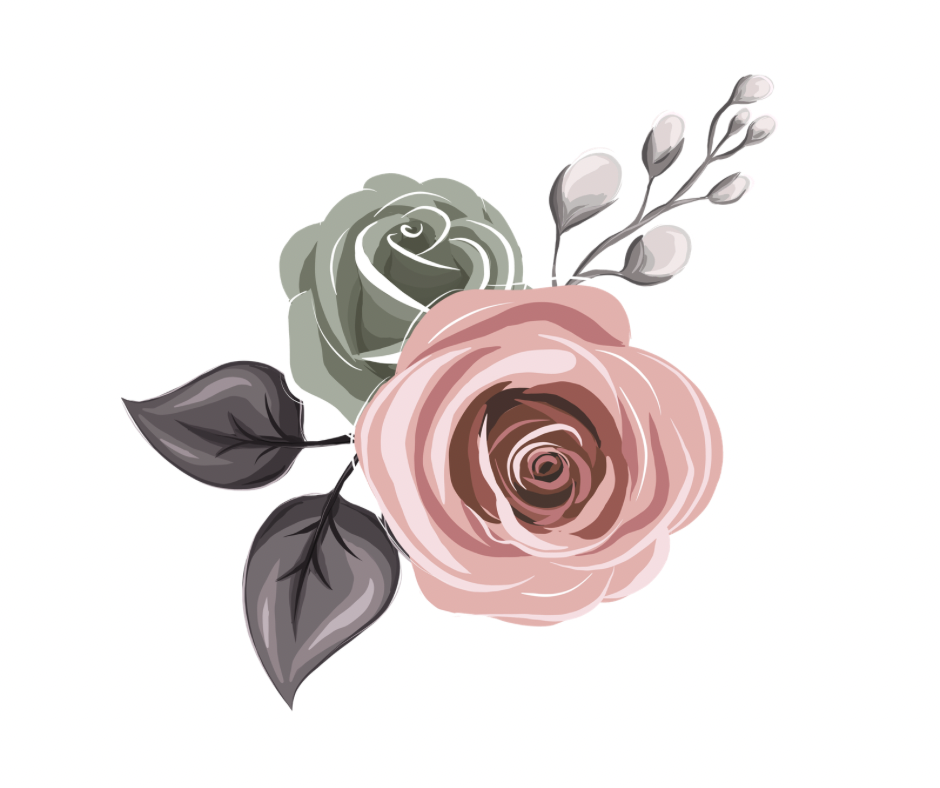 Neutral Rose Floral 3 Design Bundle