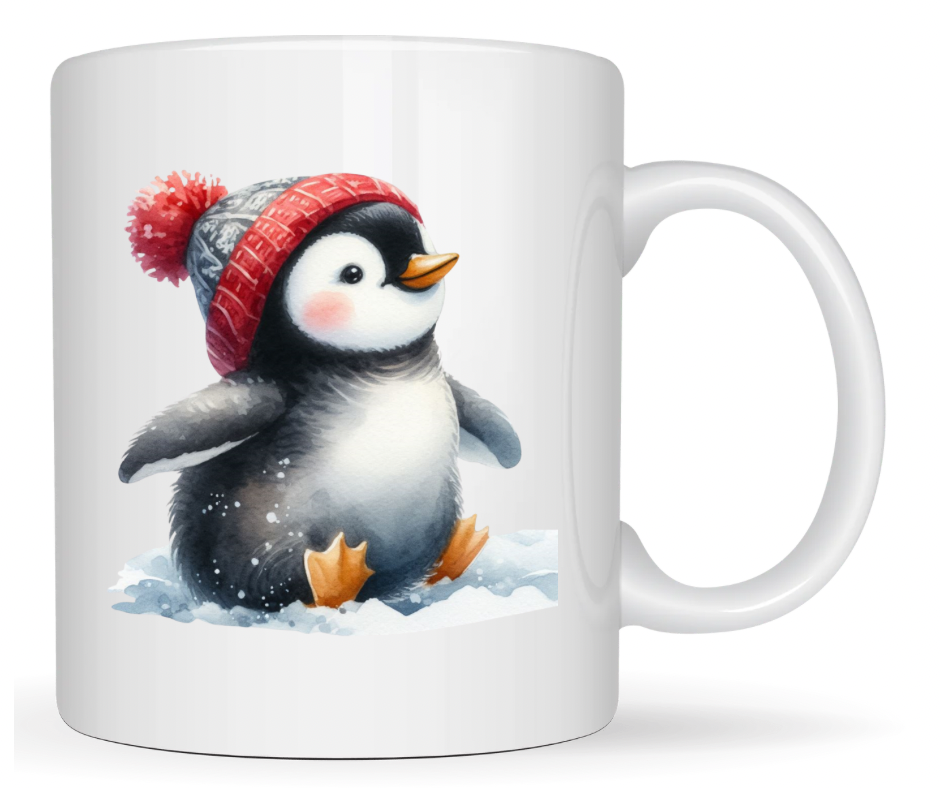 Cozy Winter Penguin PNG Digital Download