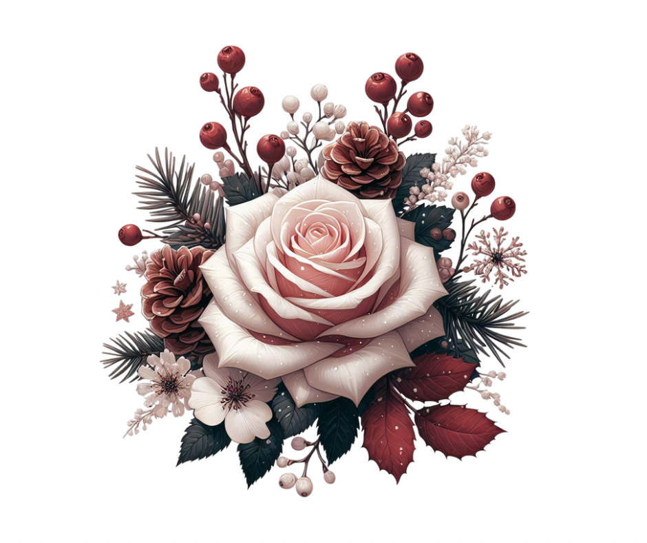 28-Piece Fall & Winter Rose Floral Sublimation Bundle