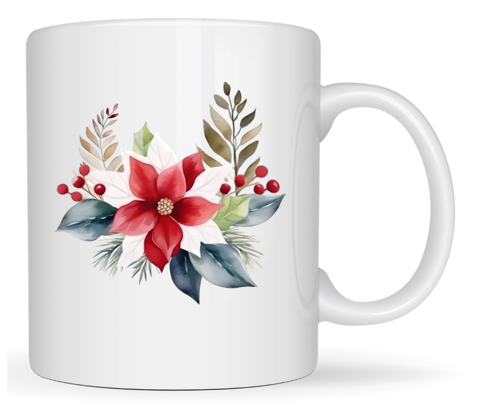 Classic Poinsettia Winter PNG Bundle – Digital Download