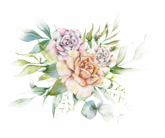 5-Piece Watercolor Floral Sublimation Bundle