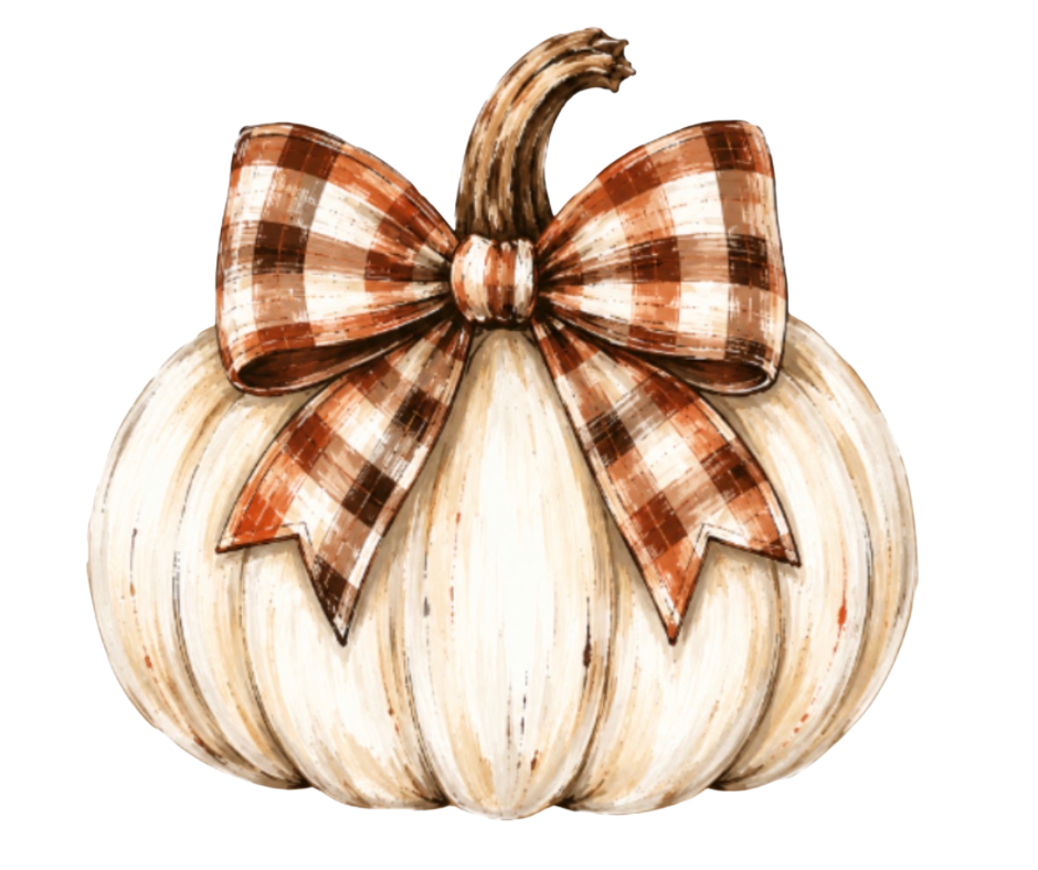Cream Pumpkin PNG Bundle – 5 Fall Designs Digital Download
