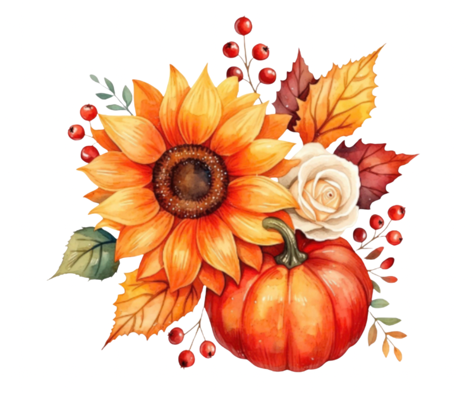 Fall Watercolor PNG Bundle – 7 Autumn Designs Digital Download