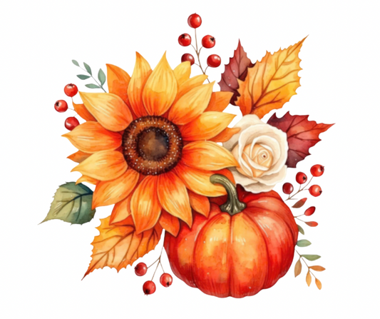 Fall Watercolor PNG Bundle – 7 Autumn Designs Digital Download