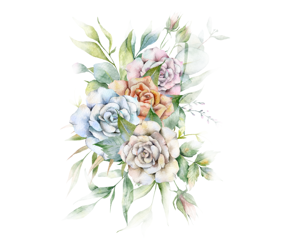 5-Piece Watercolor Floral Sublimation Bundle