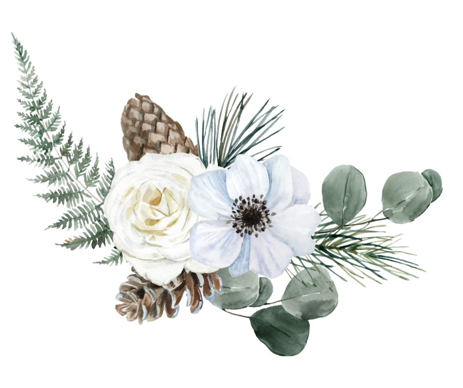 5-Piece Winter White Floral Sublimation Bundle