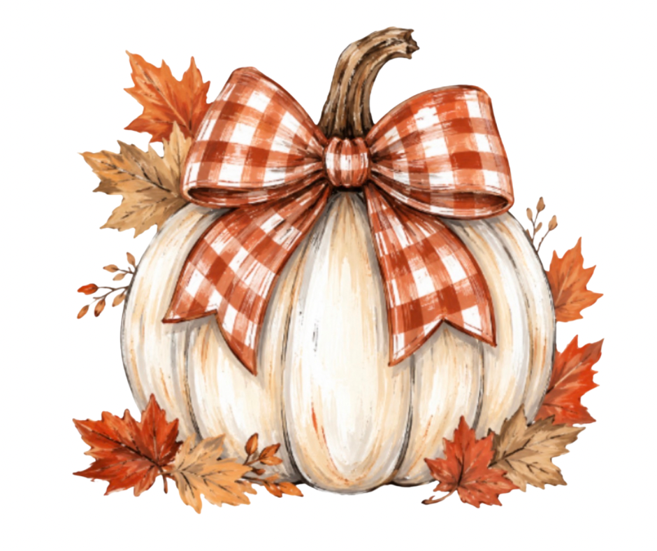 Cream Pumpkin PNG Bundle – 5 Fall Designs Digital Download