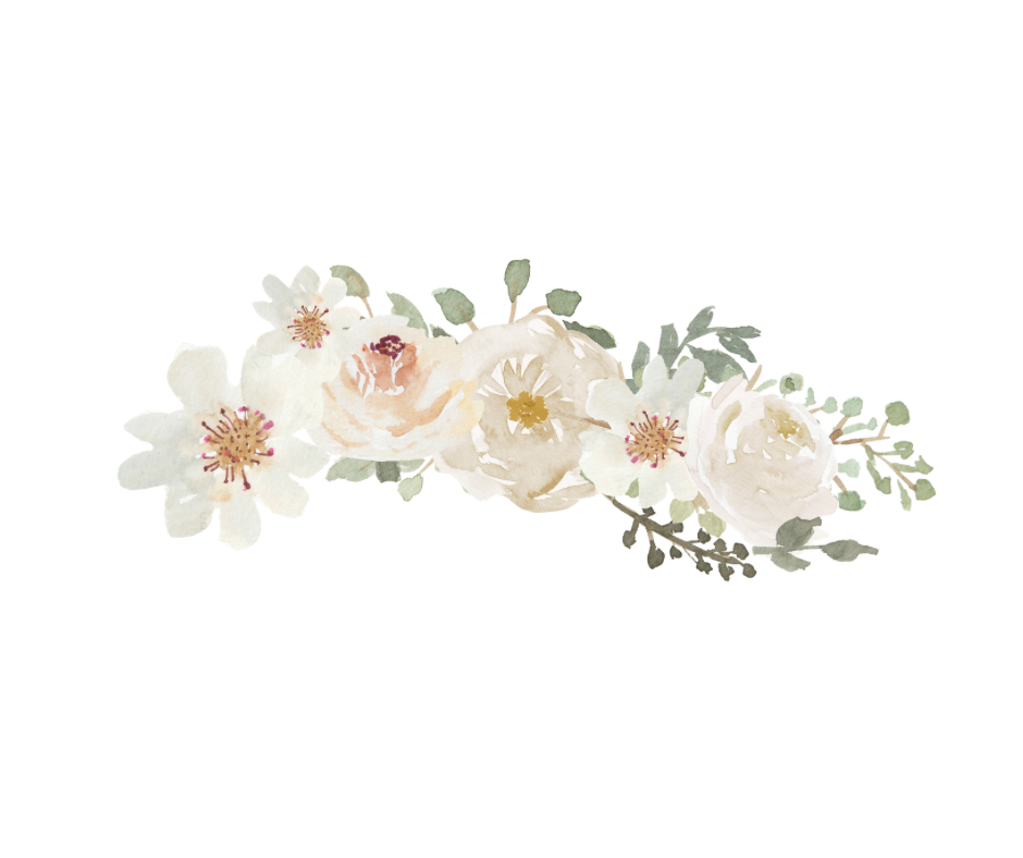 Elegant White Floral 5 PNG Bundle – Digital Download